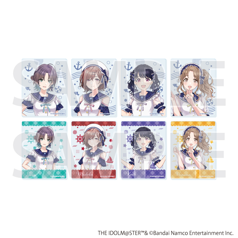 アクリルカード（単品ランダム）「アイドルマスター シャイニーカラーズ」04/セーラー風アイドル衣装ver. トレーディング(全8種)(描き下ろしイラスト)