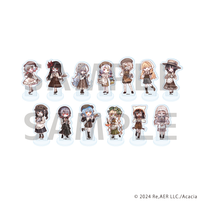 アクリルぷちスタンド（単品ランダム）「魔法少女ノ魔女裁判」01/カフェ店員ver. ブラインド(全13種)(レトロアートイラスト)