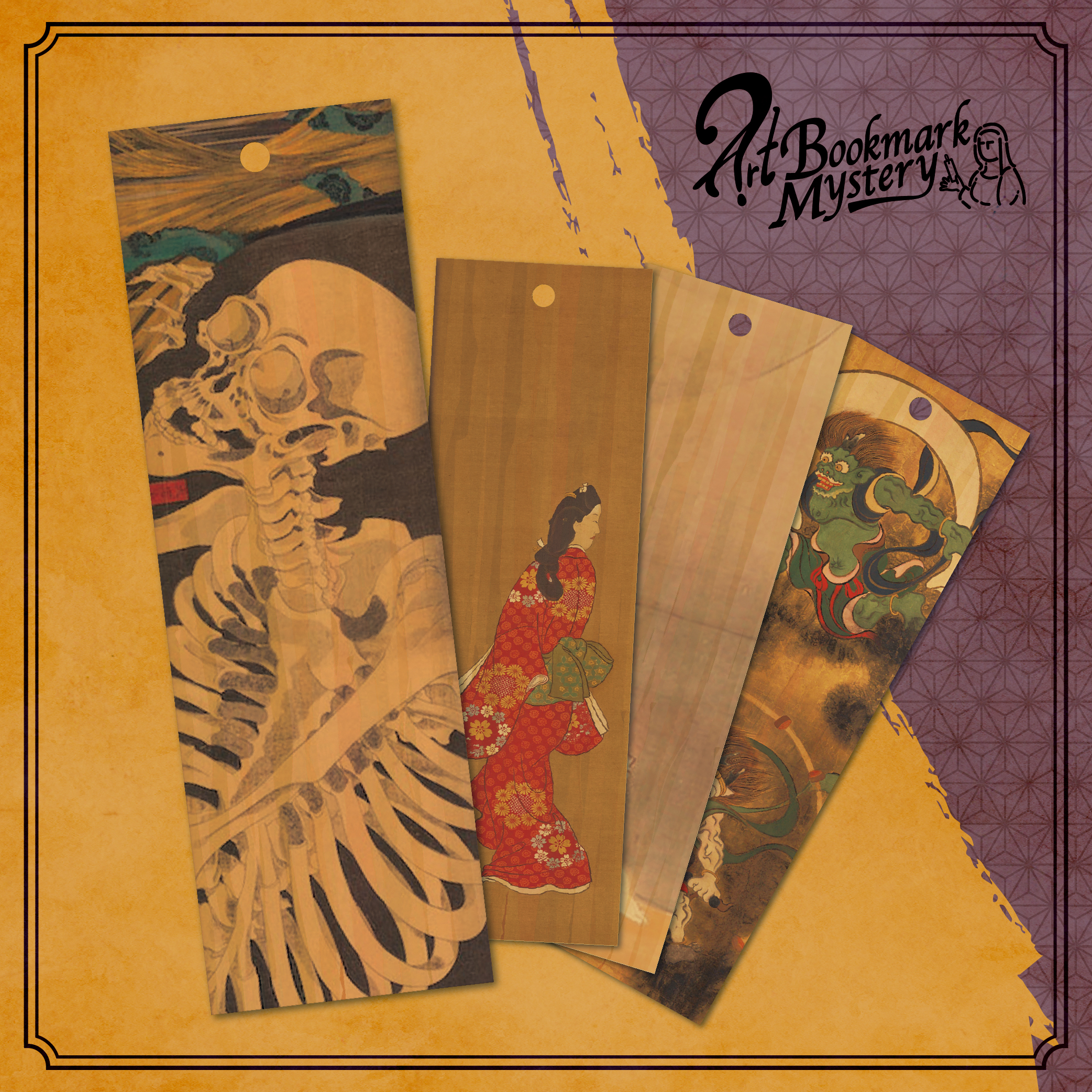 しおり謎vol.8　歌川国芳「相馬の古内裏」-Art Bookmark Mystery-[送料ウエイト：2]